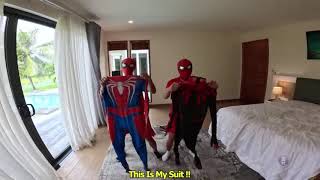 IF I Have 10 Red Spider-Man Friends In 1 House ?? |Hey Hey , Go To Battle Neft Gun !! ( Jaunty POV )
