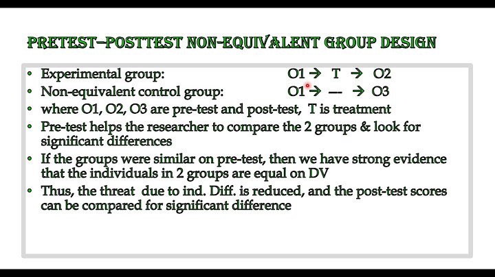 Quasi experimental pretest posttest design dich nghĩa là gì năm 2024