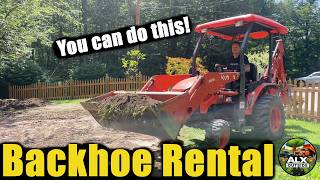 WATCH THIS BEFORE Renting a BACKHOE! Kubota B26 Digging Arm, Front Loader Bucket Shovel.
