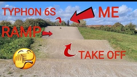 Arrma Typhon 6S mega ramped at the track on our first run & testing RADICAL RC UK`S CHASSIS BRACE!