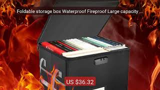 Foldable storage box Waterproof Fireproof Large capacity lockable ... — Best Deal 2026 | Shop Now!