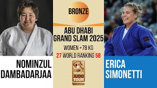 Download Lagu Nominzul DAMBADARJAA VS Erica SIMONETTI | Abu Dhabi Grand Slam 2025 | BRONZE +78 kg MP3