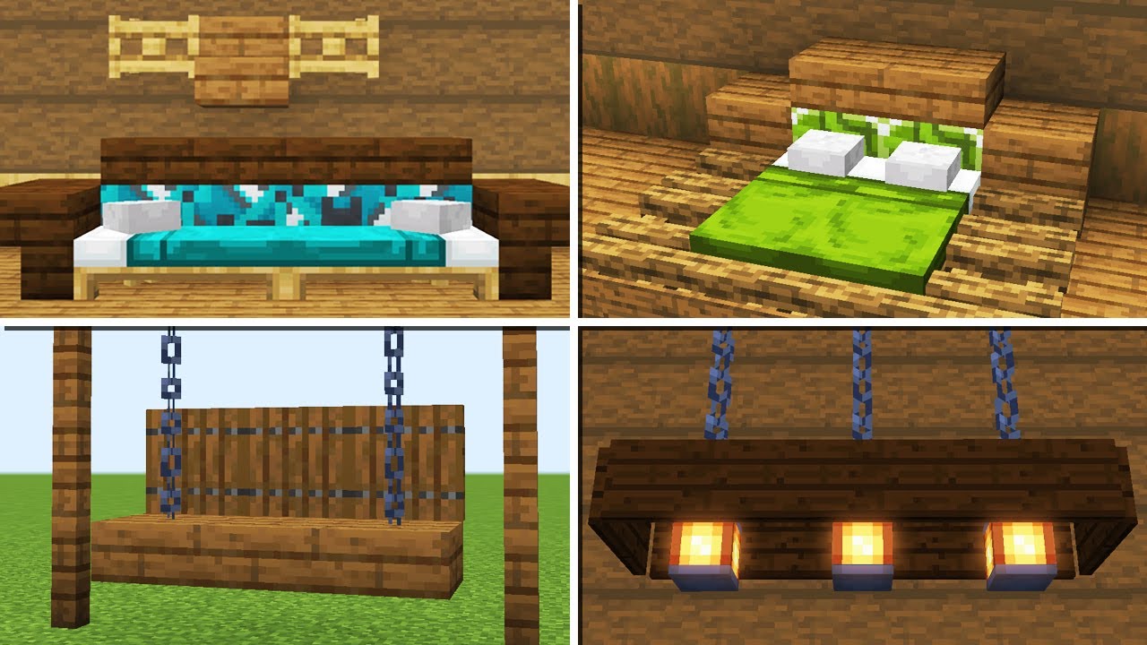 10 Cabin Furniture designs & ideas in Minecraft Java & Bedrock! w ...