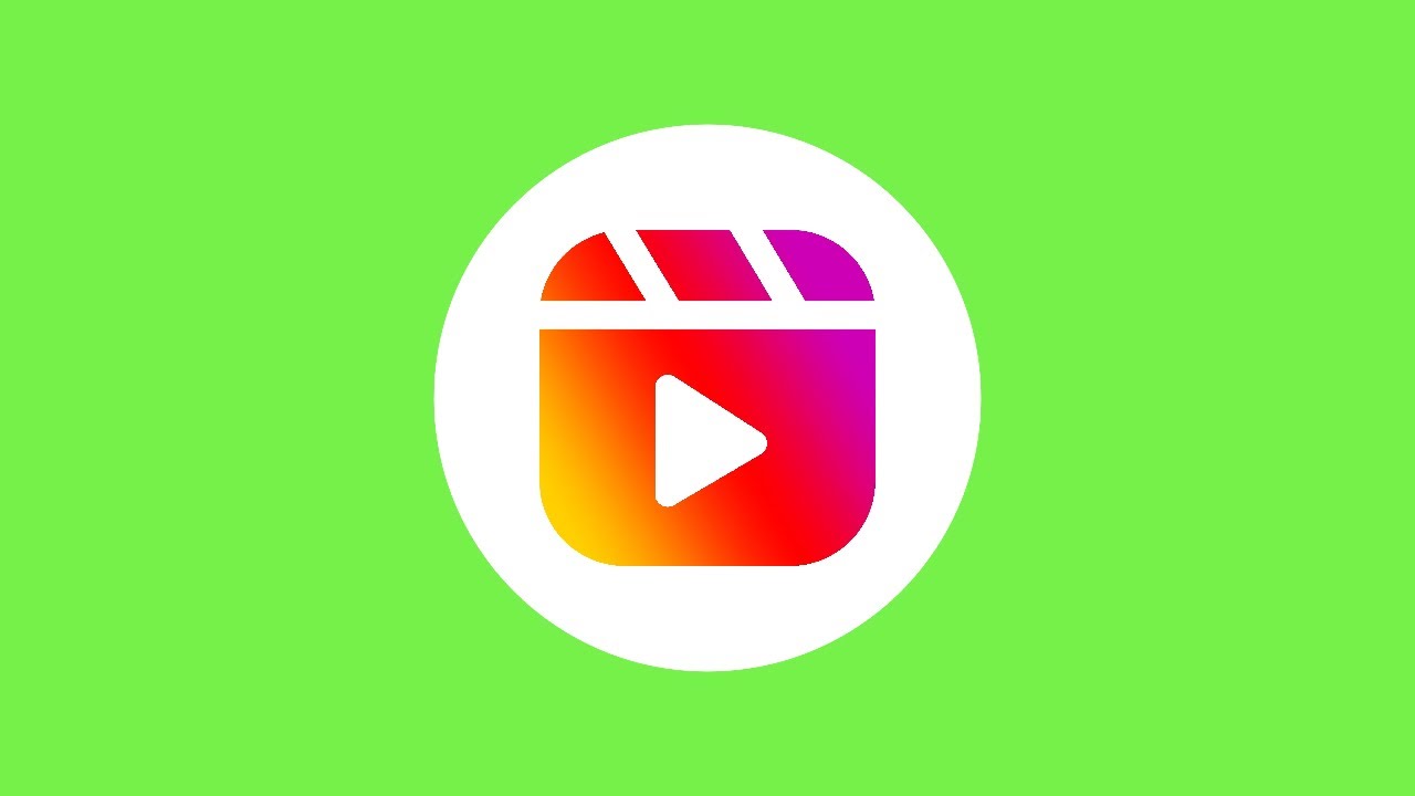 Instagram Reels Logo - Icon Animated, Green Screen