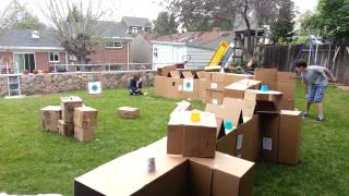 Nerf War In Our Backyard