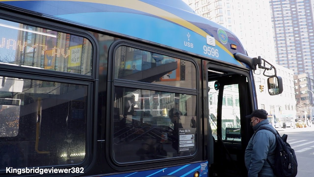 MTA New York City Bus 2021 New Flyer XDE40 Xcelsior HEV 9596 on the