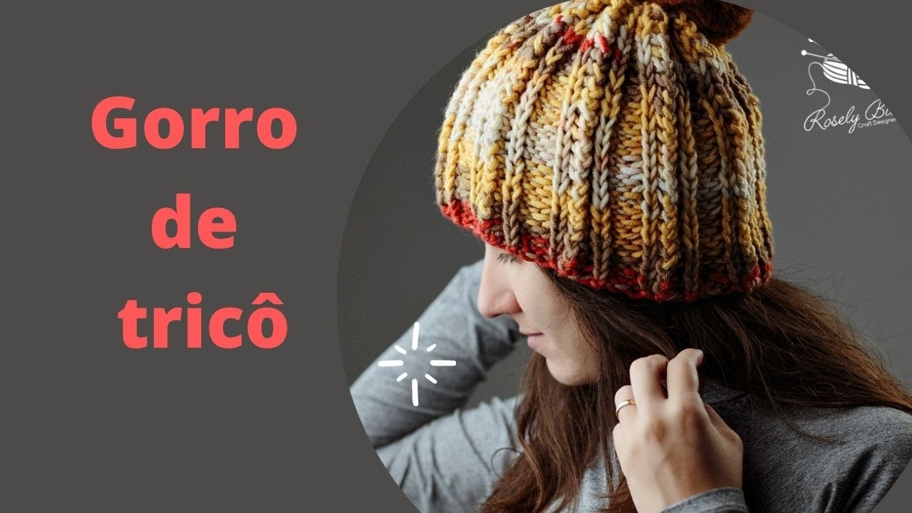 Como fazer gorro de tricô fácil e rápido fio java - YouTube