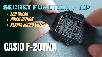 Casio F201W Secret Function + Tips (LCD Check, Quick Return, Alarm Sound Check F201WA)