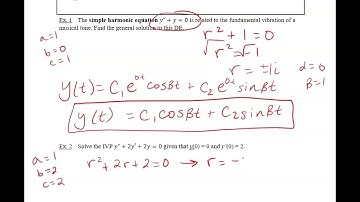 MAT371 4.3 Auxiliary Equations with Complex Roots