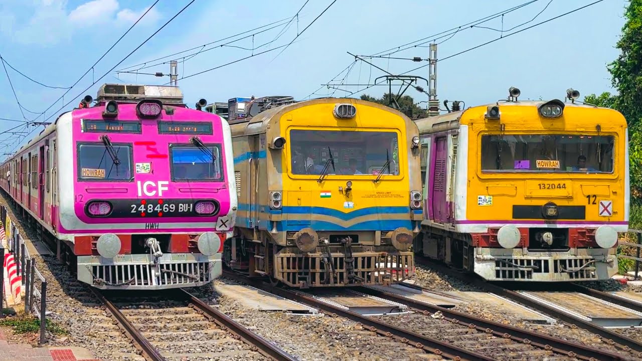 🔥Different model Classic vs Modern EMU local trains in action | Eastern Railway