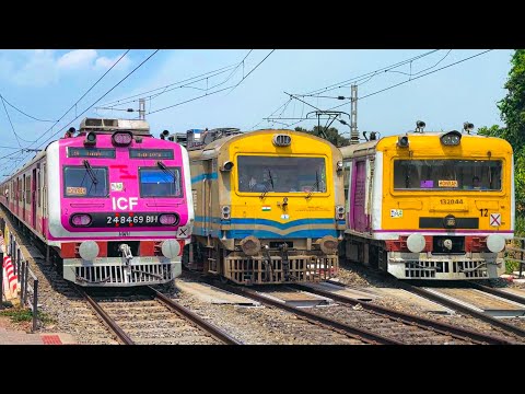🔥Different model Classic vs Modern EMU local trains in action | Eastern Railway