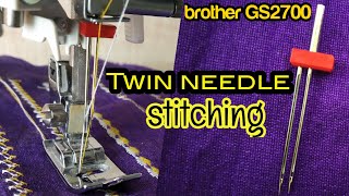 Twin Needle Stitching | Brother GS2700 | Ambel Creations