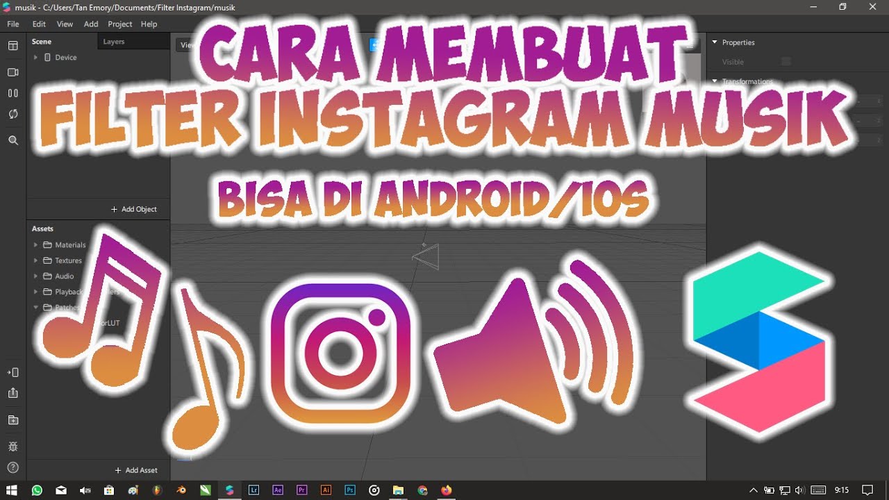 Cara Membuat Filter Musik Instagram Spark Ar Tutorial Indonesia Youtube