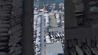 Massive marina on the coast of the Chesapeake bay in Annapolis Maryland #boat #drone #annapolis