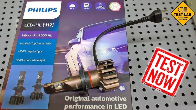  Philips 11972U90CWX2 Ultinon PRO 9000 H7 Car LED Headlight Bulb  (Set of 2, 2021 Release) : Automotive
