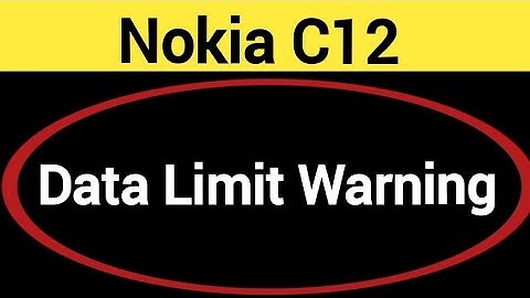 how to set data limit warning, Nokia C12 me data limit kaise set karen