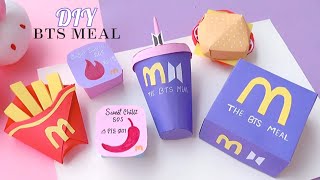 DIY BTS MEAL / handmade BTS meal  / how to make bakery set / paper craft / BTS paper craft / DIY