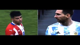 Paraguay Player Humiliating Di Maria, Then Lionel Messi Revenge for him ميسي ينتقم لدي ماريا