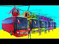 SPIDERMAN and BUSES with Helis and Superheroes and Hulk Parkour Challenge  - GTA 5