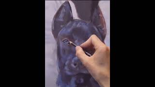 Easy and beautiful... how to draw a dog (soft pastel) #shorts screenshot 5