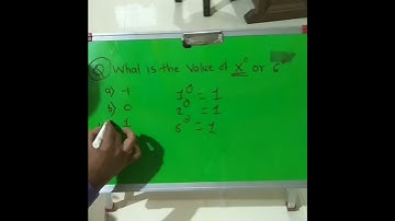 what is the value of X to the power zero (0) #shorts