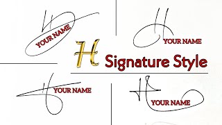 Signature tutorial ✍ | Simple tips for H signature | @AnupCalligraphy #signature #signaturestyle