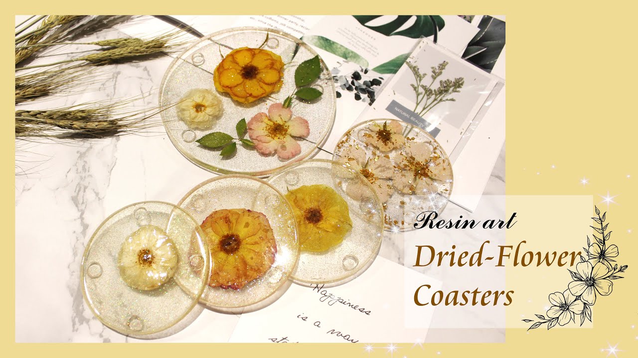 How to cast flowers in resin coasters? YouTube