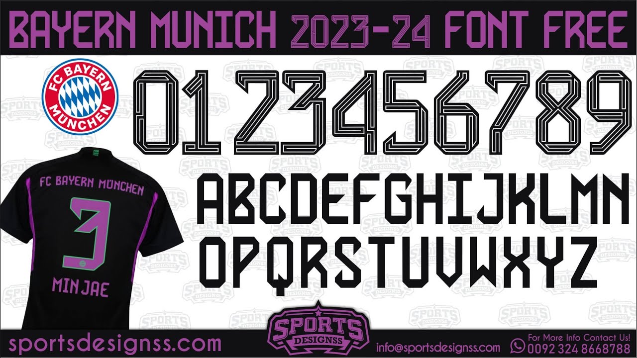 Bayern Munich 2024 Football Font Free Download by Sports Designss | Football 2024 Font Free Download