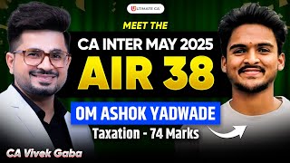 Celebrity Meet with AIR 38 (CA Inter) May 2025 | Don't Miss it | VG Sir & OM | #icai Profile