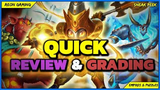 ⚡Quick Review & Grading of Gargoyle & Construct Heroes in Beta V68 - Empires & Puzzles