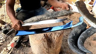 how to make sheaths and knife handles using buffalo horns