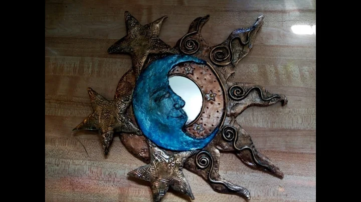 手作り - 太陽と月の鏡 - ポリマークレイ