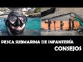 Pesca submarina de infantería, consejos