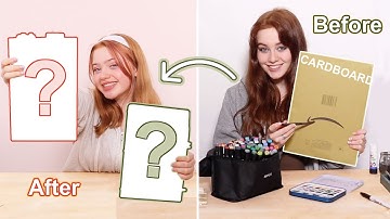 Painting & Making Over Planners & Notebooks Challenge *DIY Journal #2 | Sis Vs Sis | Ruby and Raylee