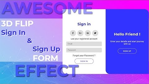 Creating Stunning 3D Flip-Flop Signin and Signup Forms with HTML, CSS, and JavaScript