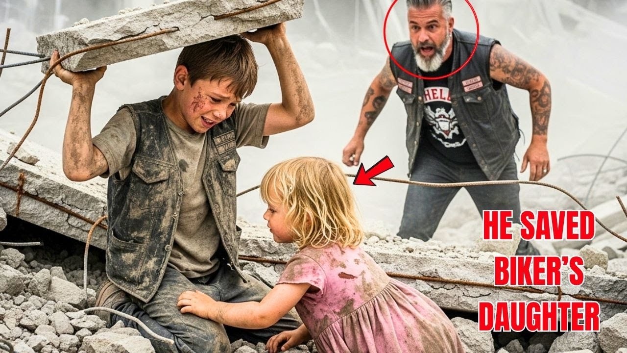 A 7-Year-Old Dug Through The Rubble To Save A Trapped A 5 Year Old Girl — She Was a Biker’s Child