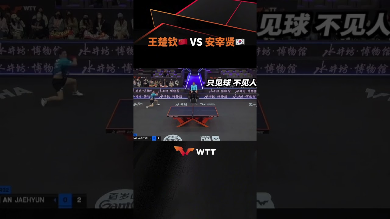 远到出框的对拉场面🏓#王楚钦 #安宰贤 #乒乓球