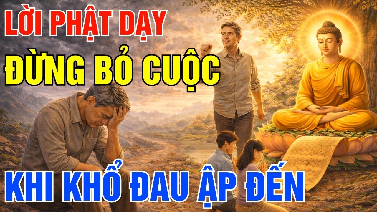 Đừng Bỏ Cuộc Khi Khổ Đau Ập Đến - Lời Phật Dạy Giúp Bạn Đứng Dậy Mạnh Mẽ| Gieo Bình An