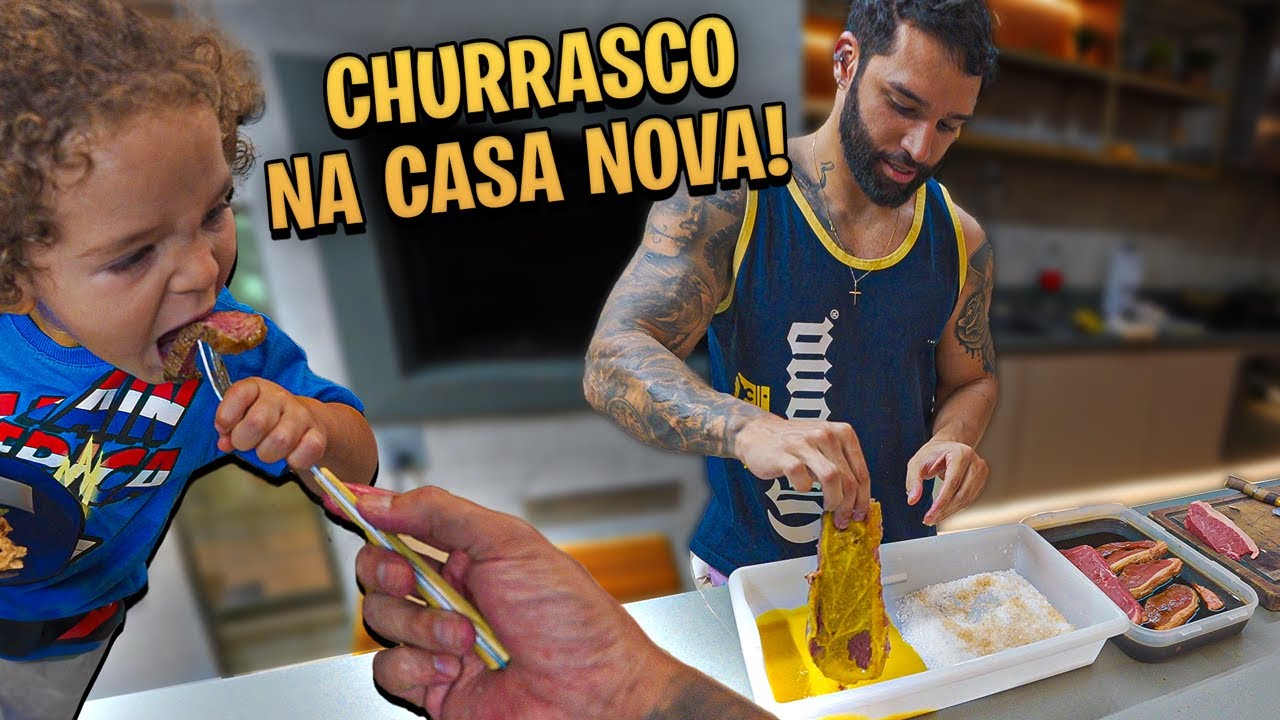 PRIMEIRO CHURRASCO NA CASA NOVA E TODO MUNDO ADOROU A MINHA PICANHA...