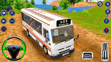 Van Driving Simulator Games 2025 | Real Minibus Bus Offroad Driving 3D Game | Android GamePlay