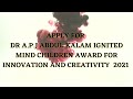 Apply for Dr APJ Abdul Kalam National Award for Innovation and Creativity Honey Bee Network Anfosys
