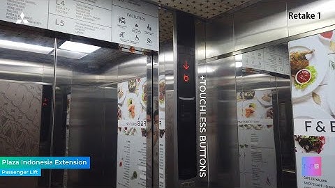 Mitsubishi Elenessa Traction Elevators with Touchless Buttons - Plaza Indonesia Extension