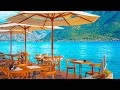 Seaside Cafe Ambience & Bossa Nova Music, Lazy Cat, Ocean Wave & Wind Sound for Relax