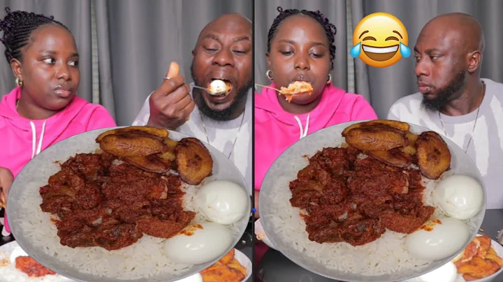 My husband thinks he is wise 😂😂 african food mukbang white rice and stew mukbang 