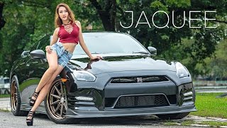 Hyperbabe Jaquee with Nissan GT-R R35