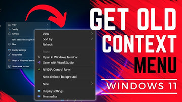 Windows 11: Enable Classic Windows 10 Context Menu (Right Click Style)