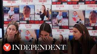 Live: Family members of hostage speak to media after Hamas releases video