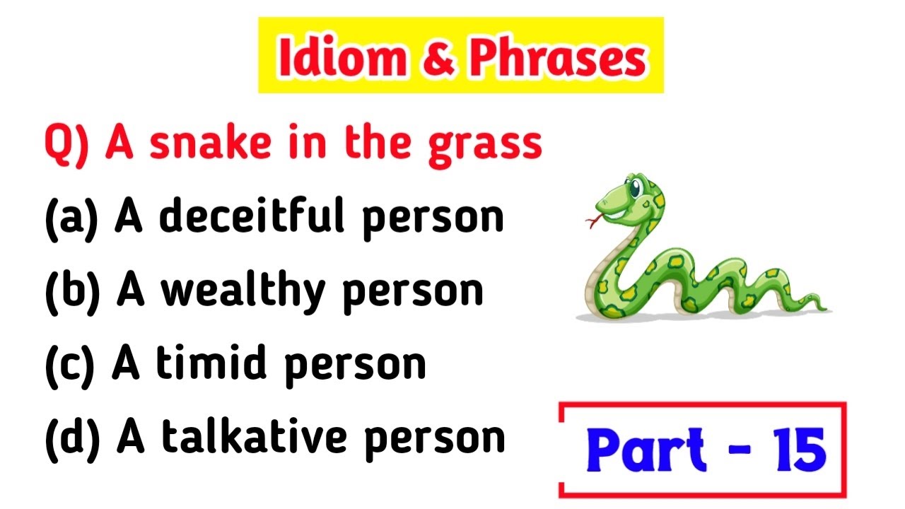 Idiom & Phrases Most Expected Questions For SSC and Other Exams || Idiom & Phrases Part 15