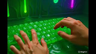"Satisfying Green Keyboard Typing Sounds 🎹💚" | "Soft Clicks on a Vibrant Green Keyboard 💚✨" #asmr screenshot 2