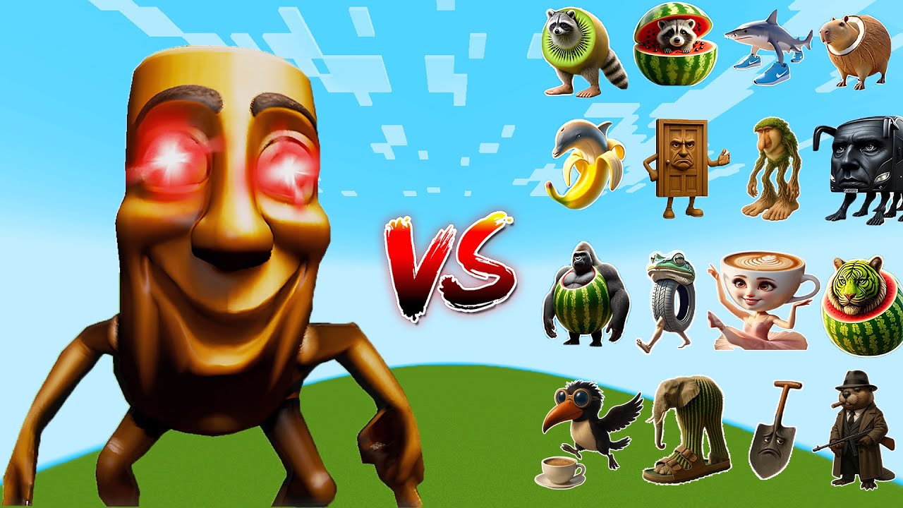 TUNG SAHUR EXE vs All Italian Brainrot Bosses | Minecraft Meme Mob Battle